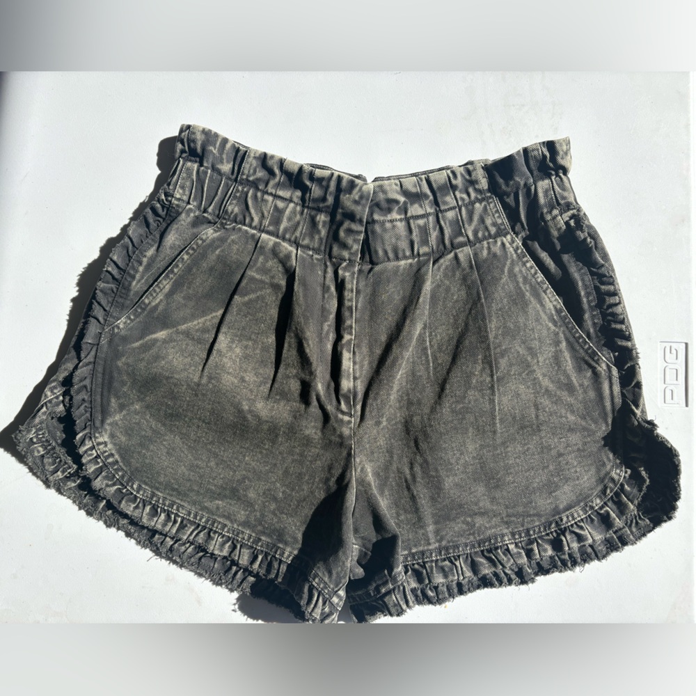 Sea New York Idun Ruffled Denim Shorts